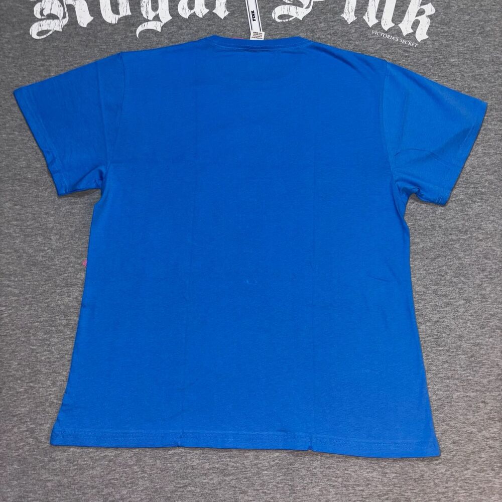 Victoria’s Secret PINK Limited Edition Blue Charge Throwback Campus Tee MD - Picture 2 of 5